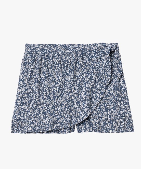 Jupe short à motifs fleuris avec volants femme vue4 - GEMO(FEMME PAP) - GEMO