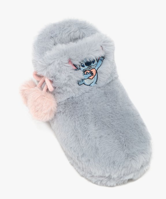 Chaussons femme boots en textile peluche - Lilo & Stitch vue5 - LILO & STITCH - GEMO