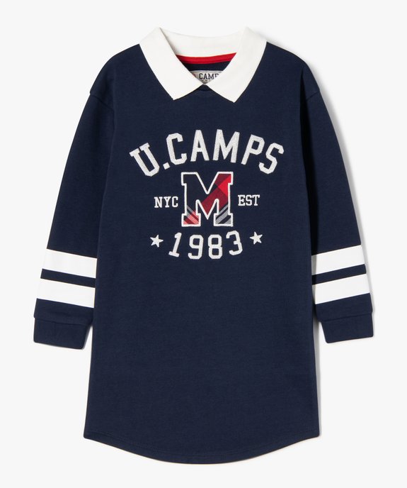 Robe sweat courte à col polo fille - Camps United vue2 - CAMPS UNITED - GEMO