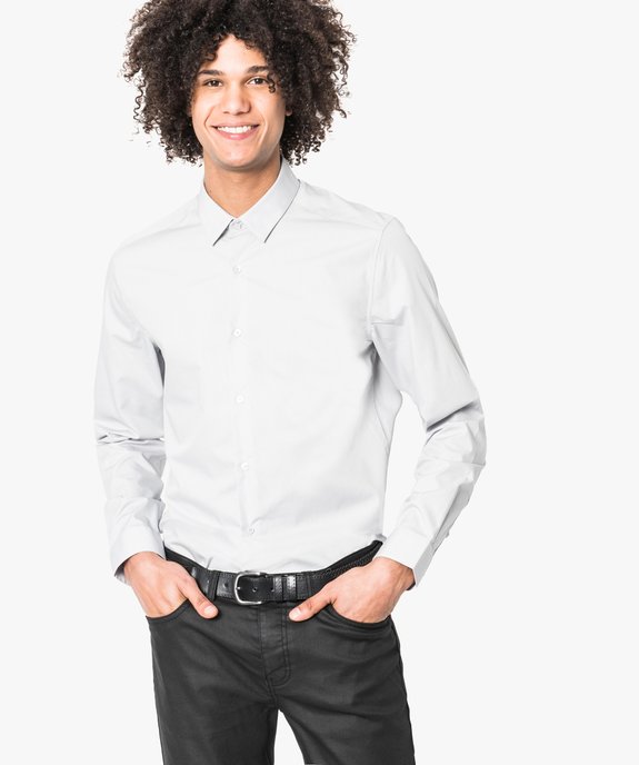 Chemise homme coupe droite unie - Repassage facile vue1 - GEMO (HOMME) - GEMO