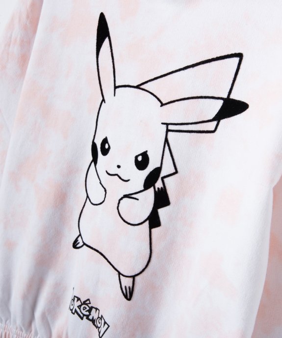 Sweat fille à capuche avec motif Pikachu - Pokemon vue3 - POKEMON - GEMO