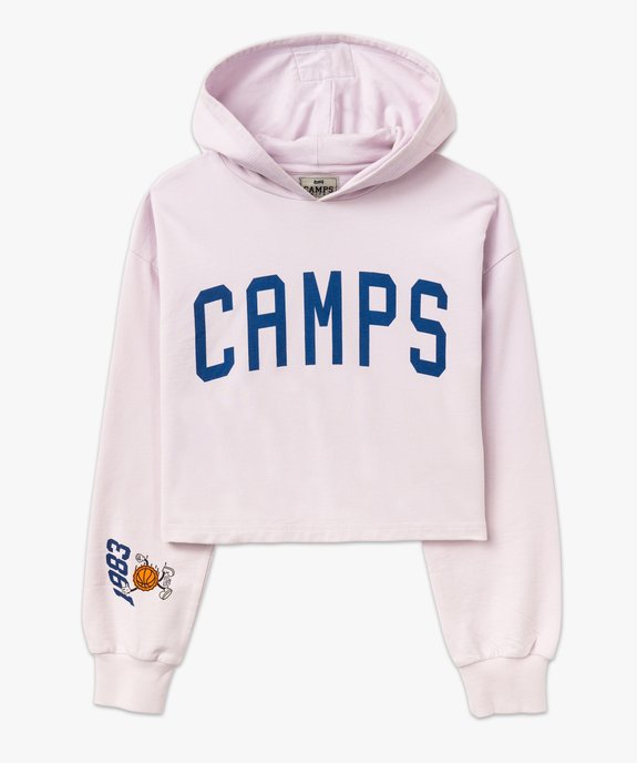 Sweat à capuche court imprimé femme - Camps United vue4 - CAMPS - GEMO