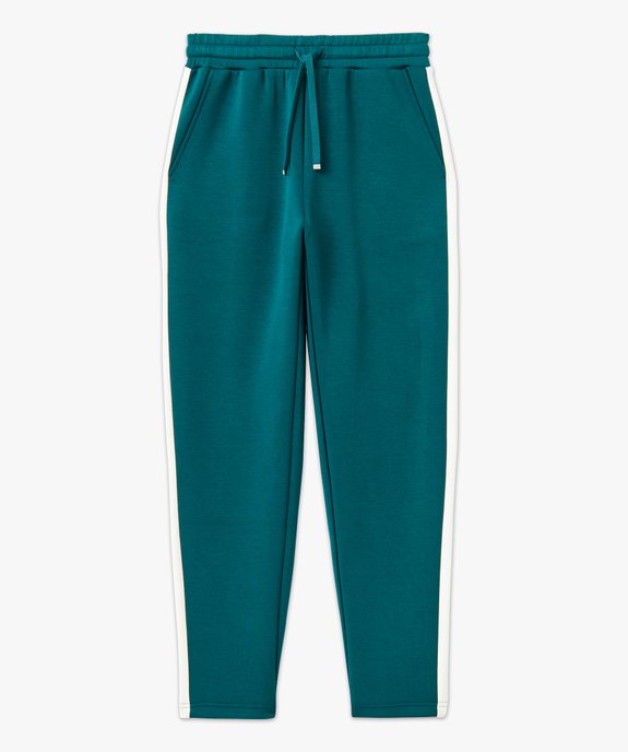 Pantalon de jogging femme avec bandes contrastantes sur les côtés vue4 - GEMO(FEMME PAP) - GEMO