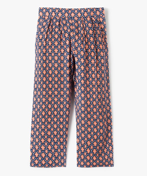 Pantalon fille large et fluide à motifs vue1 - GEMO (ENFANT) - GEMO