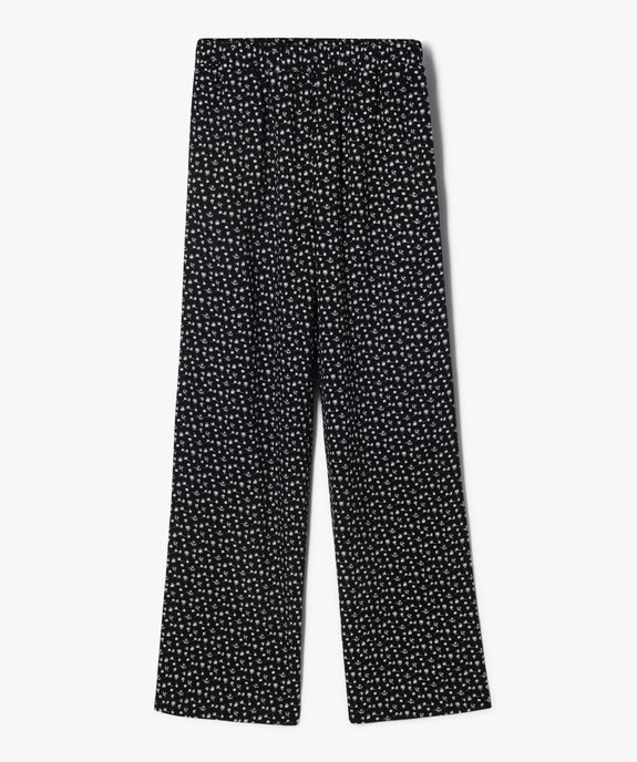 Pantalon fluide à motif fleuris en viscose fille vue2 - GEMO 4G FILLE - GEMO