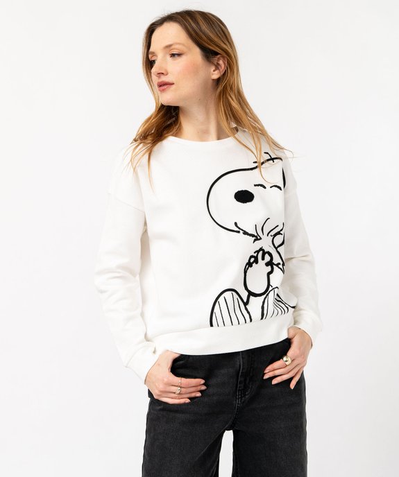 Sweat ample avec motif Snoopy femme - Peanuts vue2 - SNOOPY - GEMO