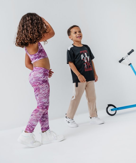 Legging de sport long à taille haute élastiquée fille vue5 - GEMO (ENFANT) - GEMO