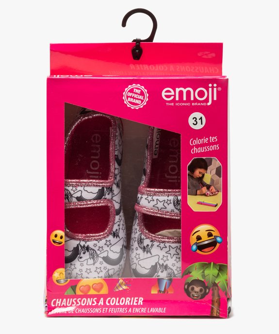 Chaussons fille babies à colorier - Emoji vue7 - EMOJI - GEMO