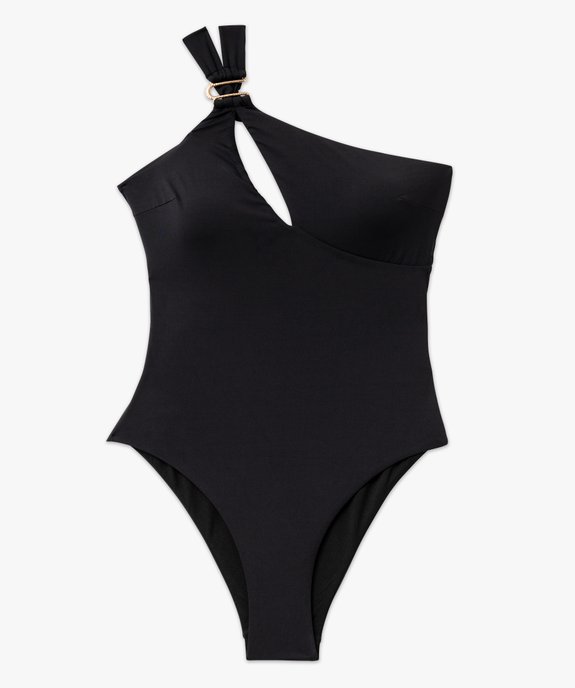 Maillot de bain 1 pièce à bretelles asymétriques et mousses amovibles femme vue4 - GEMO 4G FEMME - GEMO