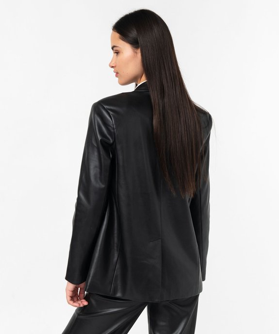 Veste blazer en cuir imitation femme vue3 - GEMO(FEMME PAP) - GEMO