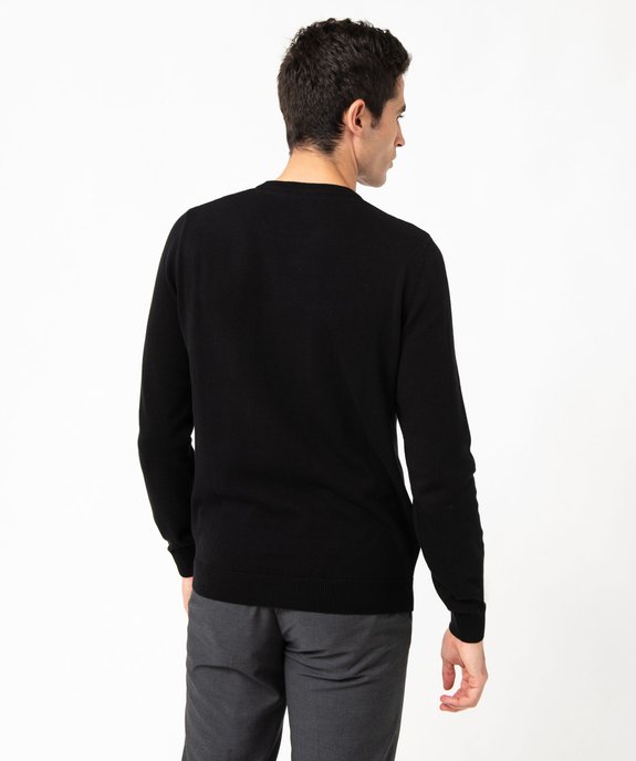 Pull à col rond en coton homme vue3 - GEMO (HOMME) - GEMO