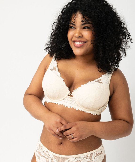 Soutien-gorge emboitant en dentelle grande taille vue1 - GEMO(HOMWR FEM) - GEMO