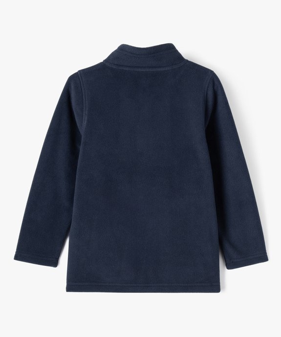 Sweat zippé à col montant en maille polaire garçon vue3 - GEMO (ENFANT) - GEMO