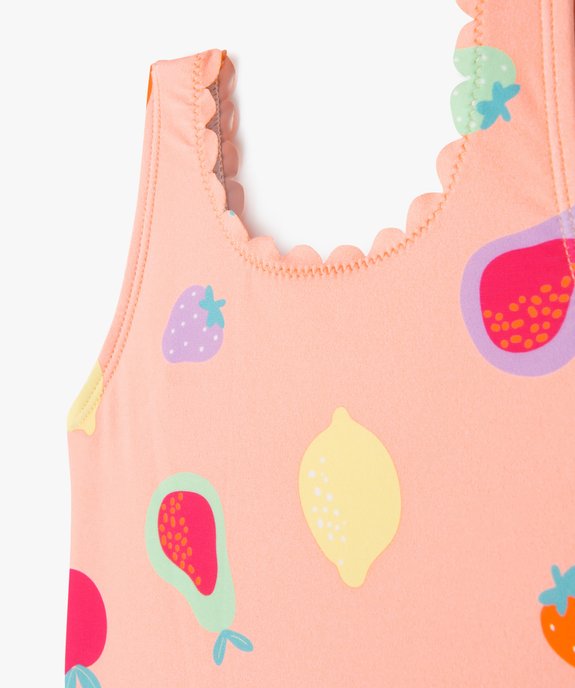 Maillot de bain une pièce à motifs fruits bébé fille vue3 - GEMO 4G BEBE - GEMO