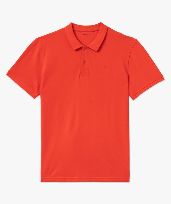 Polo à manches courtes en maille piquée homme vue4 - GEMO 4G HOMME - GEMO