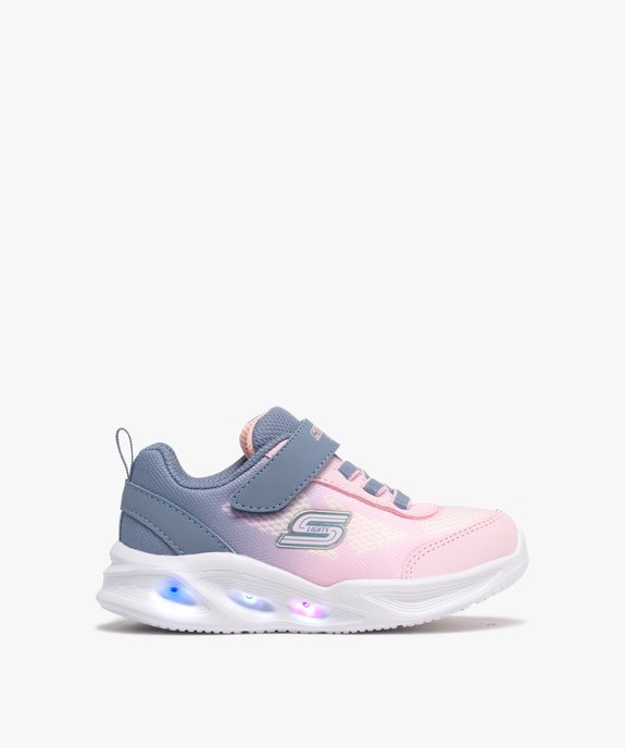 Baskets basses souples en mesh à semelle lumineuse fille - Skechers vue1 - SKECHERS - GEMO