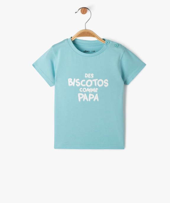 Tee-shirt manches courtes en coton imprimé bébé garçon vue1 - GEMO 4G BEBE - GEMO