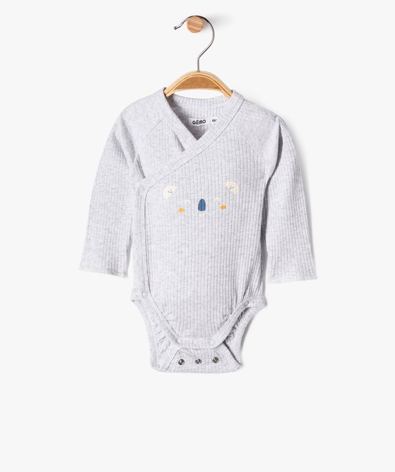 Ensemble naissance évolutif 3 pièces : body, legging et bavoir vue3 - GEMO(BB COUCHE) - GEMO