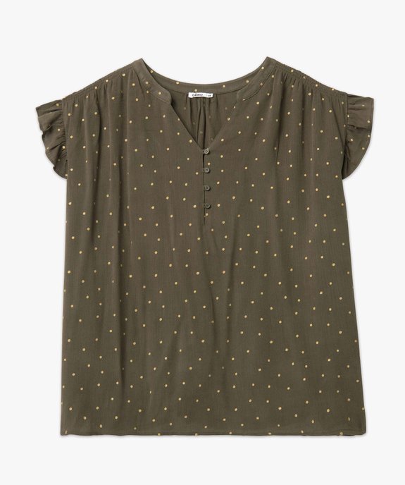 Blouse femme grande taille sans manches à pois dorés vue4 - GEMO (G TAILLE) - GEMO