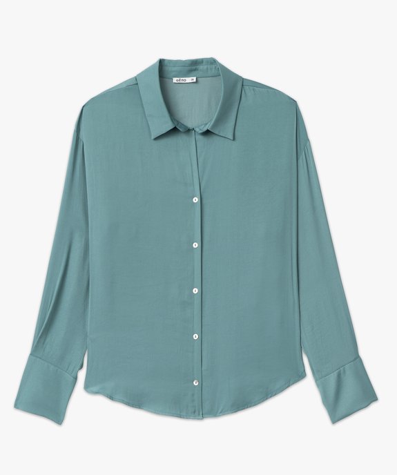 Chemise à manches longues en matière satinée femme vue4 - GEMO(FEMME PAP) - GEMO