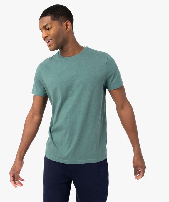 Tee-shirt à manches courtes et col rond homme vue1 - GEMO 4G HOMME - GEMO