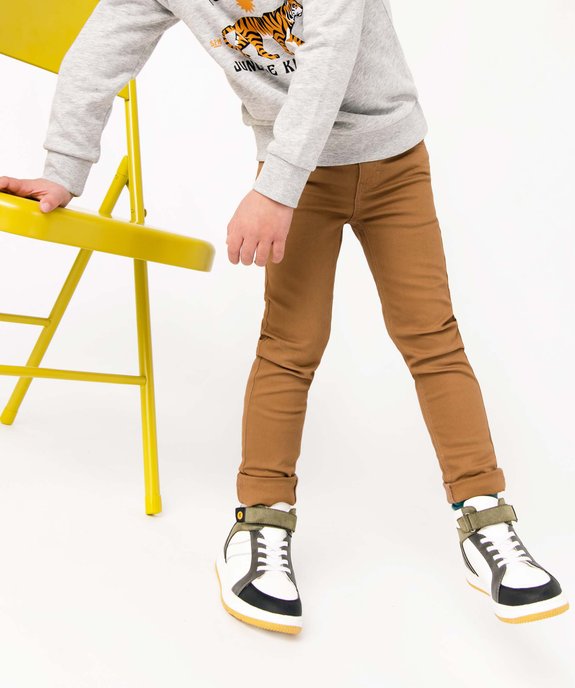 Pantalon garçon coupe skinny en toile extensible vue1 - GEMO 4G GARCON - GEMO