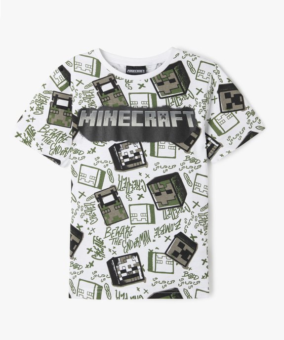 Tee-shirt manches courtes imprimé all over garçon - Minecraft vue1 - MINECRAFT - GEMO