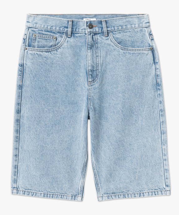 Bermuda en jean loose délavé homme vue4 - GEMO (HOMME) - GEMO