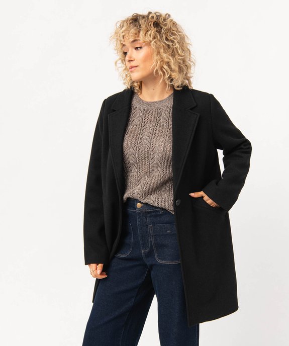 Manteau long à col tailleur femme vue1 - GEMO 4G FEMME - GEMO