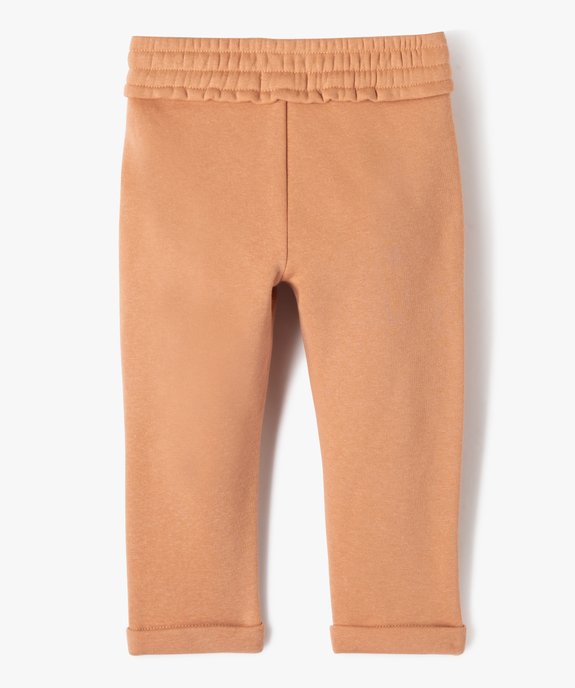 Pantalon de jogging avec pinces bébé fille vue3 - GEMO 4G BEBE - GEMO