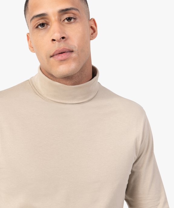 Tee-shirt homme à large col roulé coupe slim vue2 - GEMO (HOMME) - GEMO