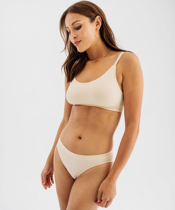 Brassière à fines bretelles en maille extensible femme vue6 - GEMO(HOMWR FEM) - GEMO