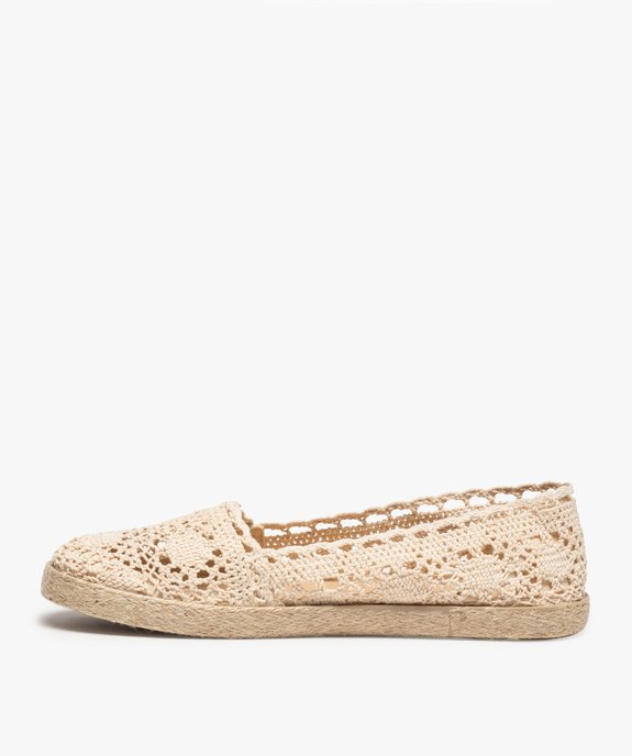 Ballerines femme style espadrilles dessus macramé vue3 - GEMO (SPORTSWR) - GEMO