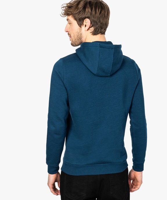 Sweat homme à capuche avec poche kangourou vue3 - GEMO (HOMME) - GEMO