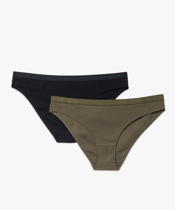 Culotte en maille côtelée femme (lot de 2) vue4 - GEMO 4G FEMME - GEMO