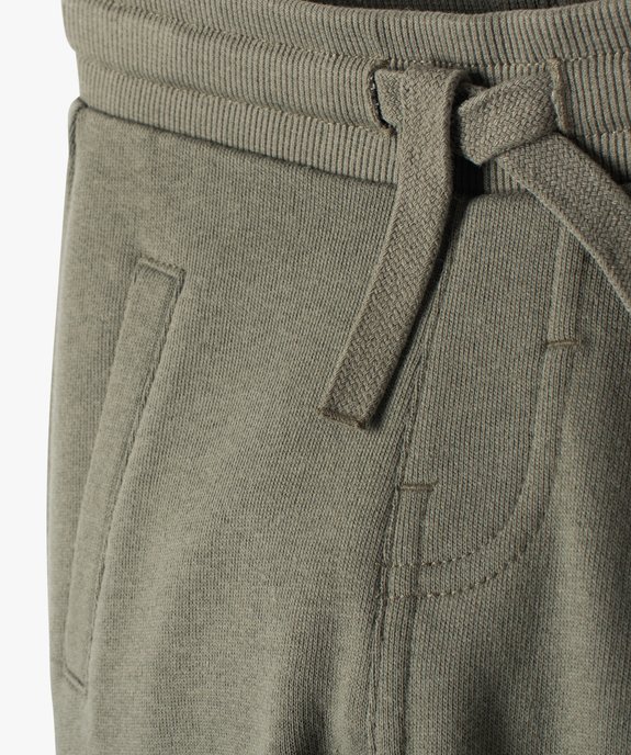 Pantalon de jogging avec ceinture bord-côte bébé garçon vue2 - GEMO 4G BEBE - GEMO