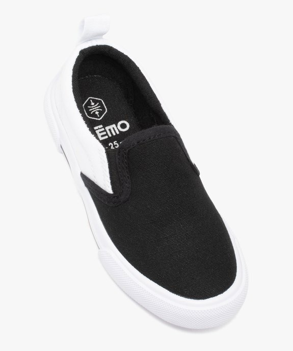 Slip-on garçon en toile bicolores avec col élastiqué vue5 - GEMO (ENFANT) - GEMO