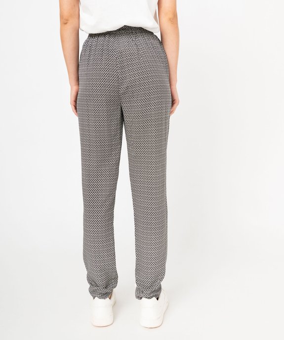 Pantalon fluide imprimé femme vue3 - GEMO(FEMME PAP) - GEMO