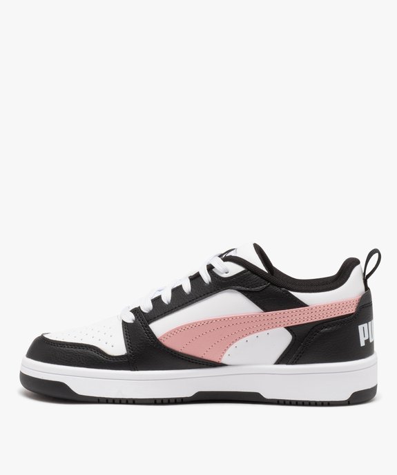 Baskets femme tricolores style rétro à lacets - Puma Rebound vue3 - PUMA - GEMO