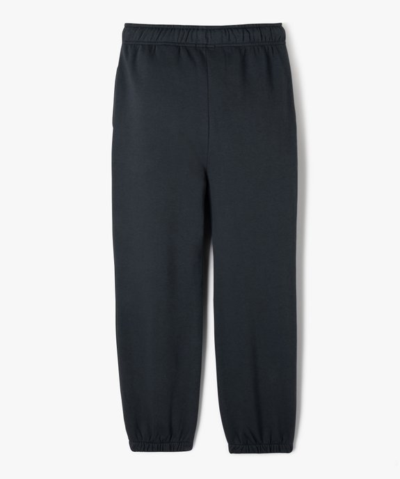 Pantalon de jogging uni avec taille élastique garçon vue3 - GEMO (JUNIOR) - GEMO