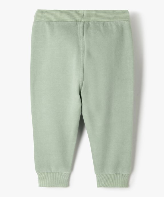 Pantalon de jogging bébé avec jeu de textures vue3 - GEMO(BEBE DEBT) - GEMO