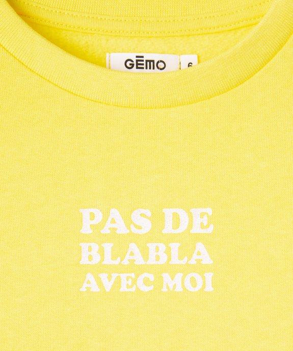 Sweat à message fille vue2 - GEMO (ENFANT) - GEMO