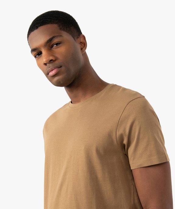 Tee-shirt à manches courtes et col rond homme vue2 - GEMO 4G HOMME - GEMO