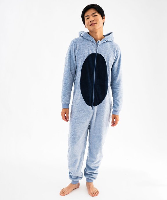 Combinaison pyjama à capuche en maille peluche motif dinosaure homme vue2 - GEMO(HOMWR HOM) - GEMO