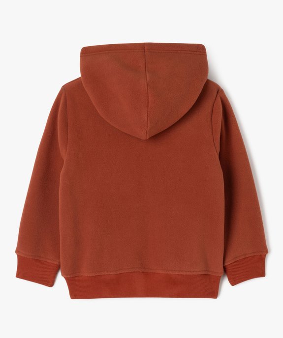 Sweat zippé en maille polaire avec intérieur sherpa garçon vue5 - GEMO (ENFANT) - GEMO