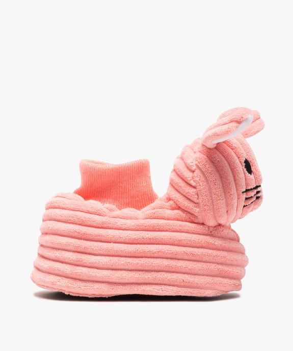 Chaussons fille 3D en forme de doudou lapin vue1 - GEMO 4G FILLE - GEMO