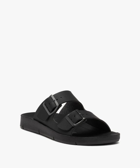 Mules homme confort unies à brides ajustables vue2 - INBLU - GEMO