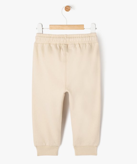 Pantalon de jogging avec intérieur molletonné bébé vue3 - GEMO 4G BEBE - GEMO