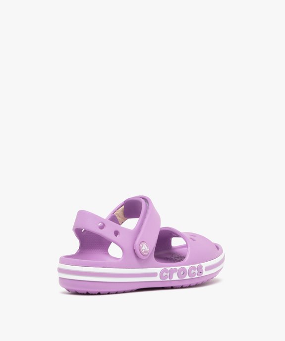 Sandales de plage fille sportswear à scratch - Crocs vue4 - CROCS - GEMO