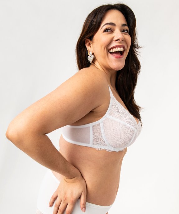 Soutien-gorge emboitant à armatures en dentelle grande taille vue5 - GEMO(HOMWR FEM) - GEMO